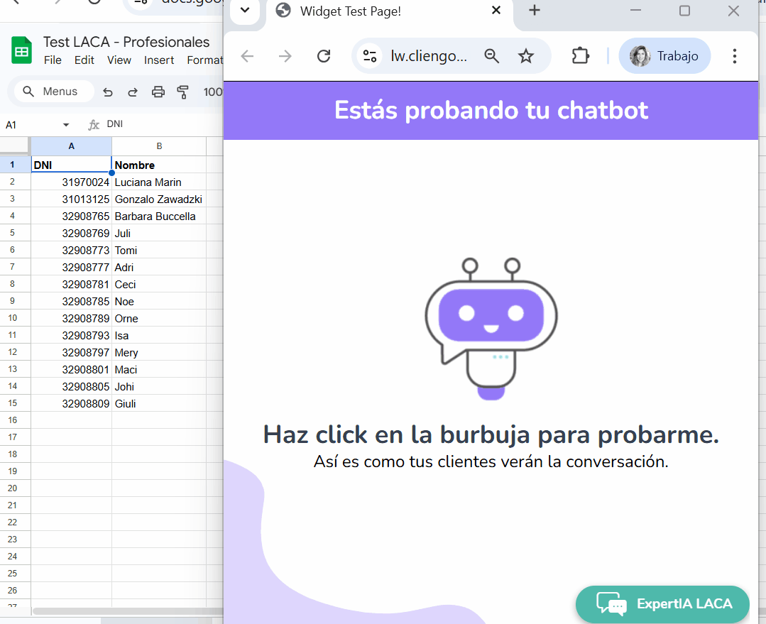 Google Sheet - Flujo en base a Validacion por DNI