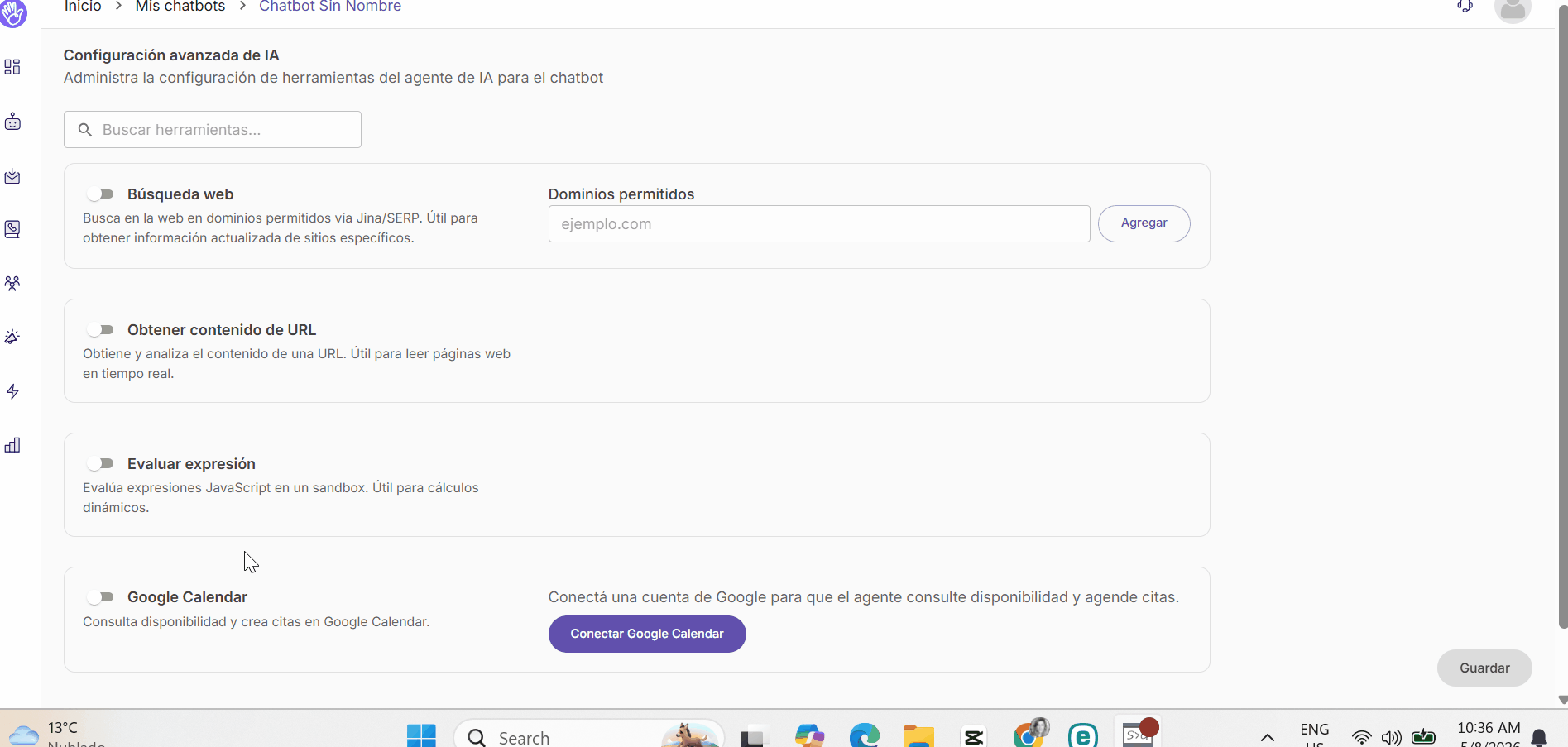 Pasos - Google Calendar