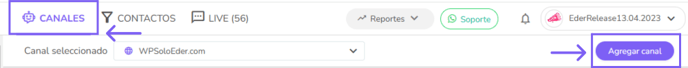 agregar canal wp